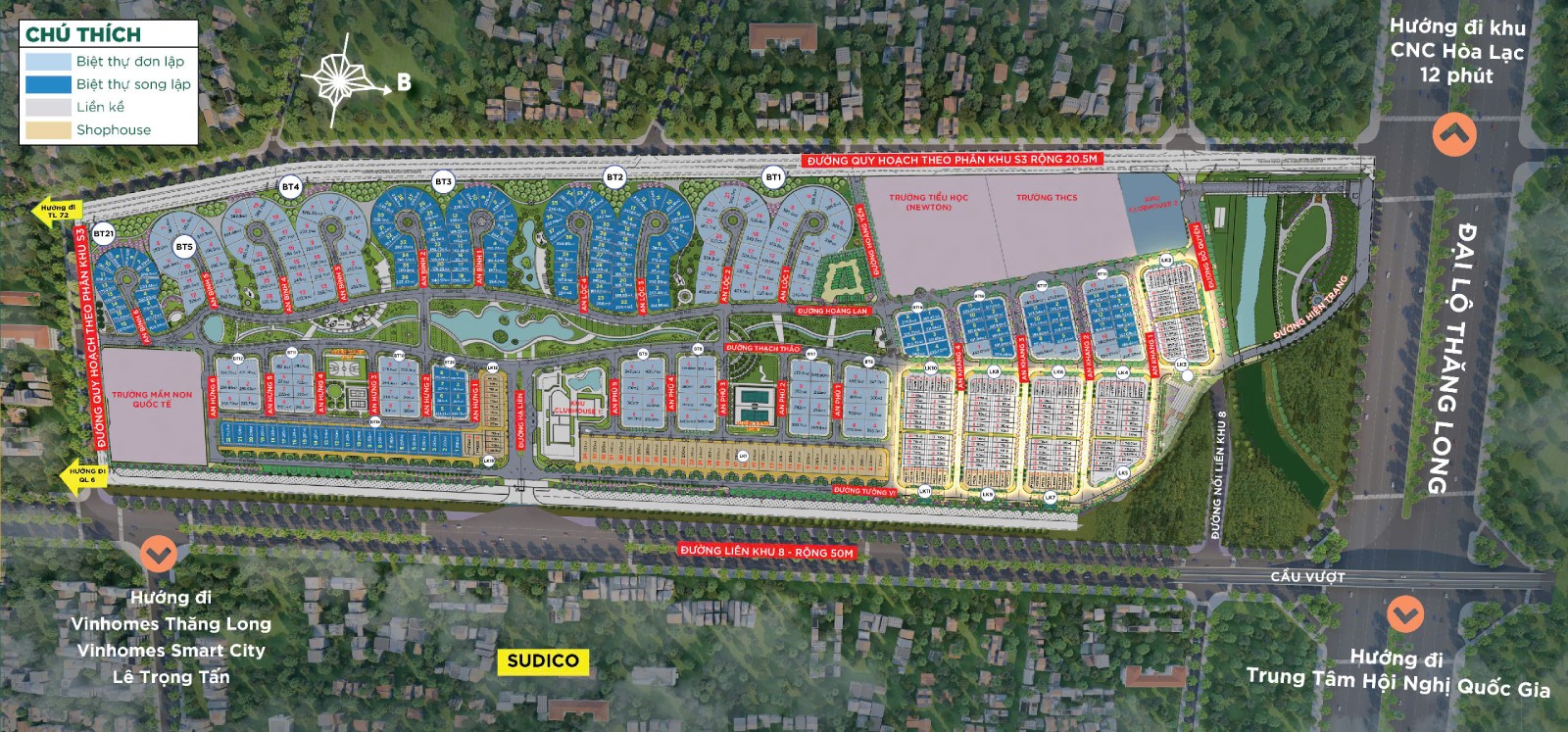 Mặt bằng thiết kế Hà Đô Charm Villas chi tiết nhất