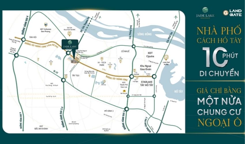 Đầu tư Jade Lake Residence Tây Thăng Long giá trị tăng giá cao