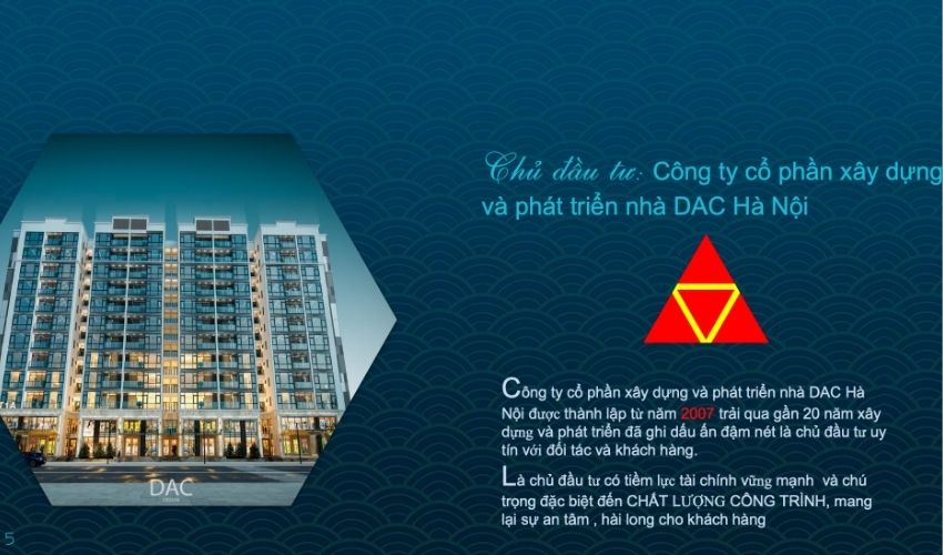 Chủ đầu tư dự án chung cư Tây Nam Mễ Trì là DAC Hà Nội