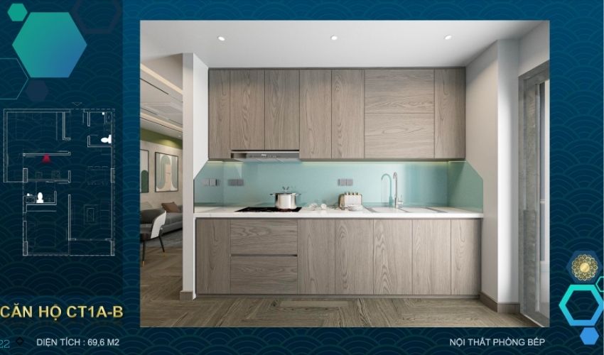 Thiết kế phòng bếp dự án Tây Nam Mễ Trì