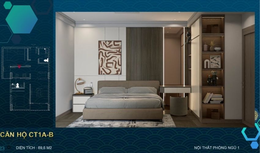 Thiết kế phòng ngủ dự án nhóm nhà ở Tây Nam Mễ Trì
