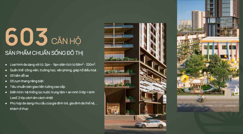 Chung cư Iconia Lakeside 54 Tố Hữu gồm 603 căn hộ cao cấp