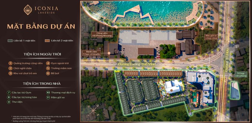 Mặt bằng & quy hoạch tổng thể dự án Iconia Lakeside Tố Hữu
